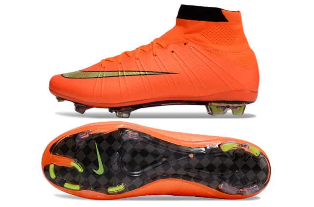 Nike Mercurial Superfly Chaussures de football pour terrain ferme orange néon vert 6