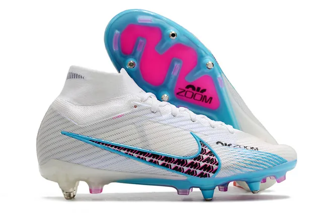 Nike Mercurial Superfly White Pink Purple Firm-Ground Soccer Shoes 9
