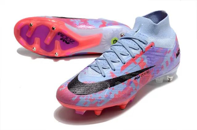 Nike Mercurial Superfly White Pink Purple Firm-Ground Soccer Shoes 22