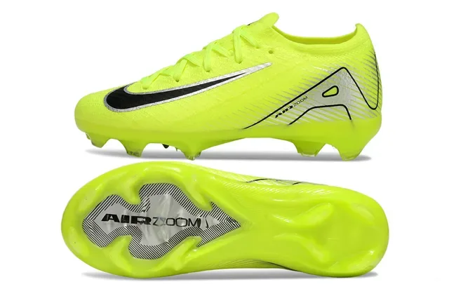 Nike Mercurial Vapor Air Zoom Neon Yellow Firm-Ground أحذية كرة القدم 6