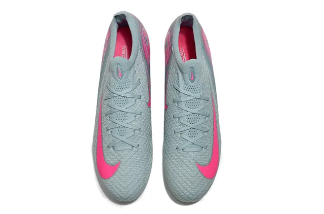 Nike Mercurial Vapor Bleu Rose Flyknit Upper Lacets Asymétriques Firm-Ground Chaussures de football 2