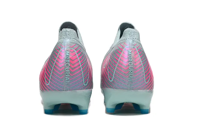 Nike Mercurial Vapor Bleu Rose Flyknit Upper Lacets Asymétriques Firm-Ground Chaussures de football 4