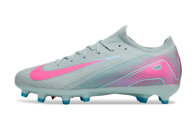 Nike Mercurial Vapor Bleu Rose Flyknit Upper Lacets Asymétriques Firm-Ground Chaussures de football 8