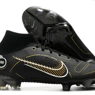 Nike Mercurial Vapor Composite Black Gold Firm-Ground Soccer Shoes