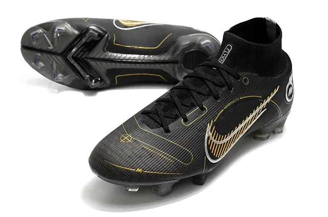 Nike Mercurial Vapor Composite Black Gold Firm-Ground ফুটবল জুতো 6