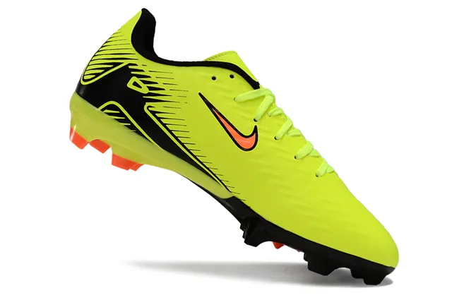 Nike Mercurial Vapor Amarelo Neón Preto Laranja Campo Firme Sapatos de Futebol 2