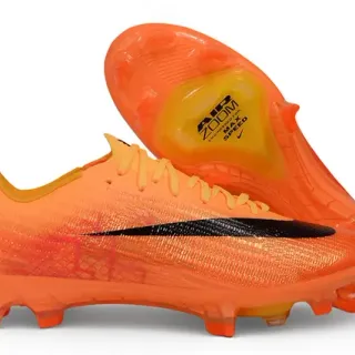 Nike Mercurial Vapor Orange Black Flyweave Knit Upper Low-Cut Collar Firm-Ground Soccer Shoes