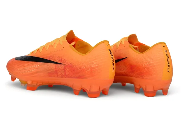 নাইকি মার্সকিউরিয়াল ভেপার কমলা কালো Flyweave Knit Upper লো-কাট কলার ফার্ম-গ্রাউন্ড সকার জুতো 3