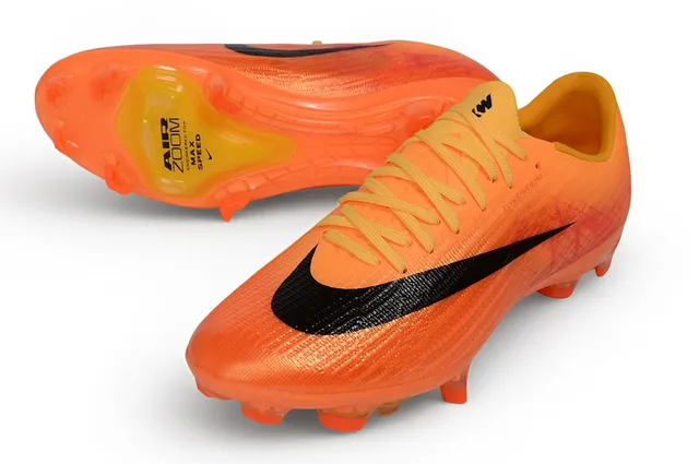 নাইকি মার্সকিউরিয়াল ভেপার কমলা কালো Flyweave Knit Upper লো-কাট কলার ফার্ম-গ্রাউন্ড সকার জুতো 4