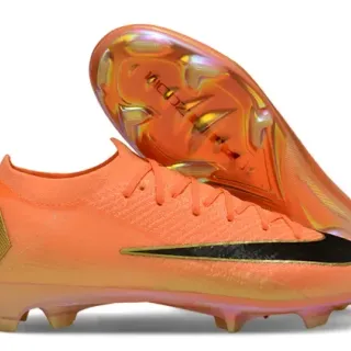 Nike Mercurial Vapor Laranja Ouro Preto Firm-Ground Chuteira