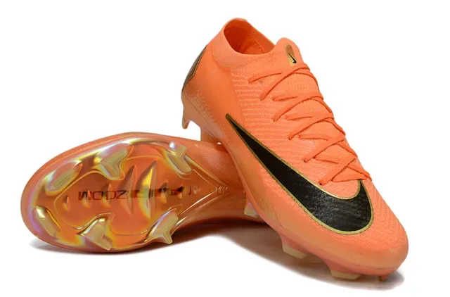 Nike Mercurial Vapor 橙金黑 草地钉鞋 4