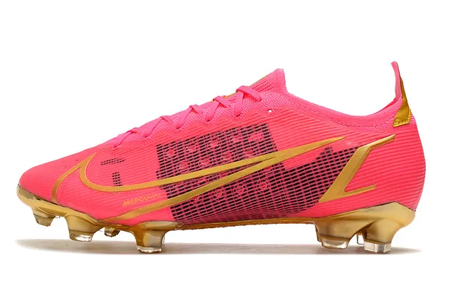 Nike Mercurial Vapor 粉色和金色硬地足球鞋 6