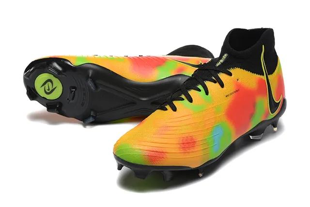 Nike Multicolor Black High-Cut Sock-Fit Collar Tie-Dye Synthetic Upper Firm-Ground Soccer Shoes 8