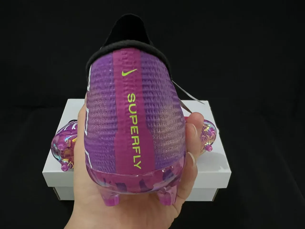 Nike 多色黄色 光泽渐变鞋面 霓虹lime 勾勾 人工草地足球鞋 10