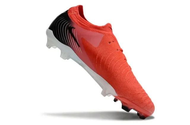 Nike Orange Black Knit Upper Dynamic Silver Wave Graphics Firm-Ground Soccer Shoes 2