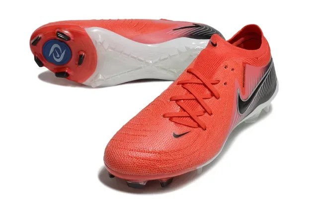 Nike Orange Black Knit Upper Dynamic Silver Wave Graphics Firm-Ground Soccer Shoes 4