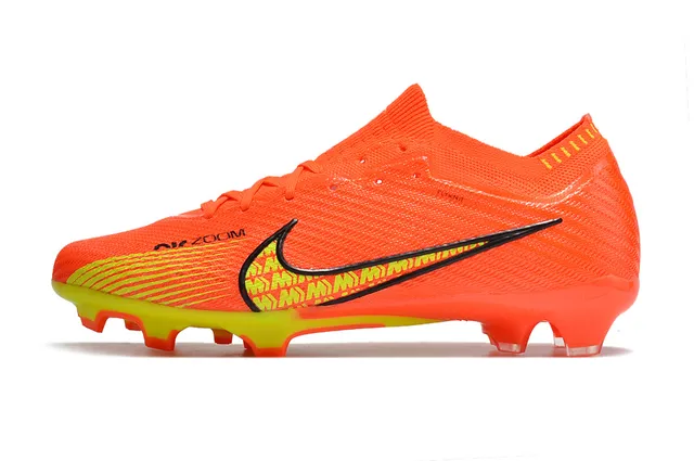 Nike Chaussures de football orange jaune tige maille col ajustement dynamique semelle sol ferme 6