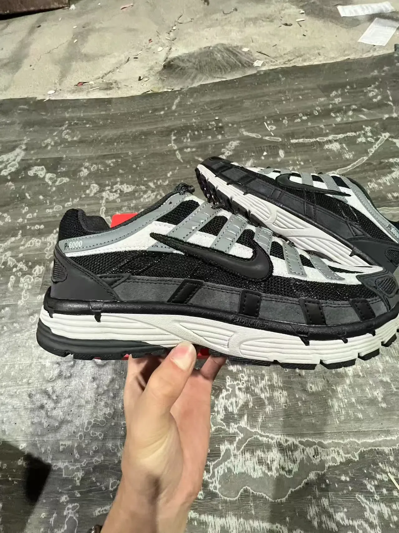 Nike P-6000 Black White Gray Lifestyle Sneakers 6