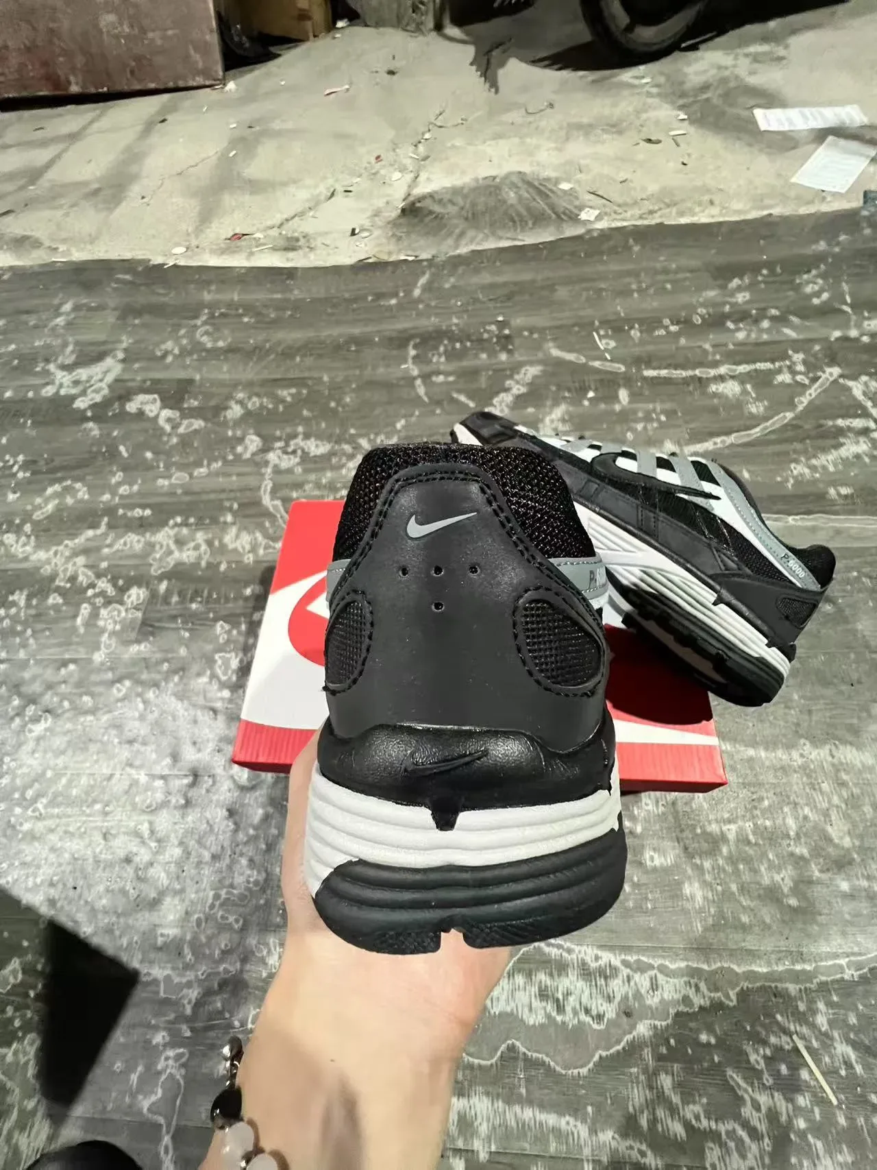 Nike P-6000 Black White Gray Lifestyle Sneakers 7