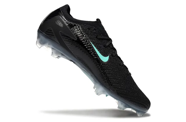 Nike Phantom GT Noir Bleu Haut en Tricot Col à Enfiler Terrain Naturel Chaussures de Football 2