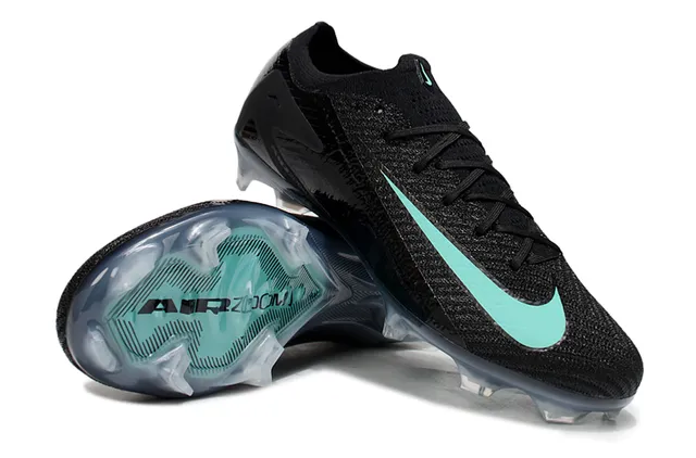 Nike Phantom GT Noir Bleu Haut en Tricot Col à Enfiler Terrain Naturel Chaussures de Football 4