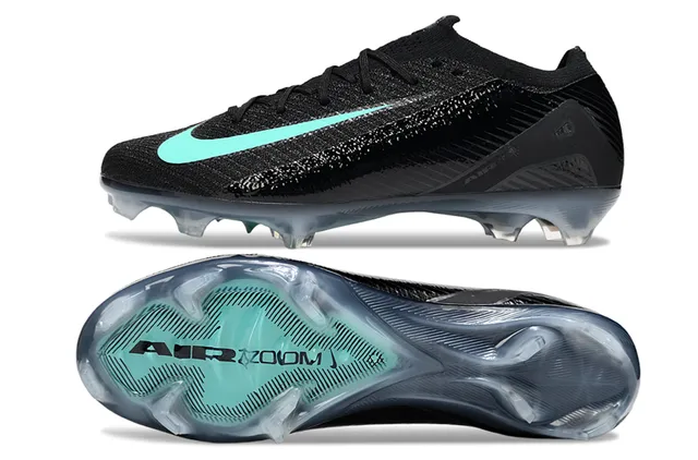 Nike Phantom GT Noir Bleu Haut en Tricot Col à Enfiler Terrain Naturel Chaussures de Football 6