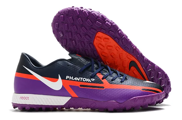 Nike Phantom GT 黑色棕色 低帮 合成鞋面 金属铜橙渐变 草地足球鞋 5