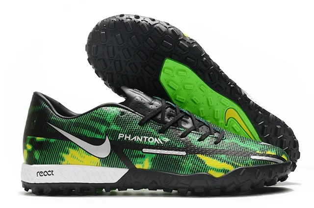 Nike Phantom GT 黑色棕色 低帮 合成鞋面 金属铜橙渐变 草地足球鞋 6
