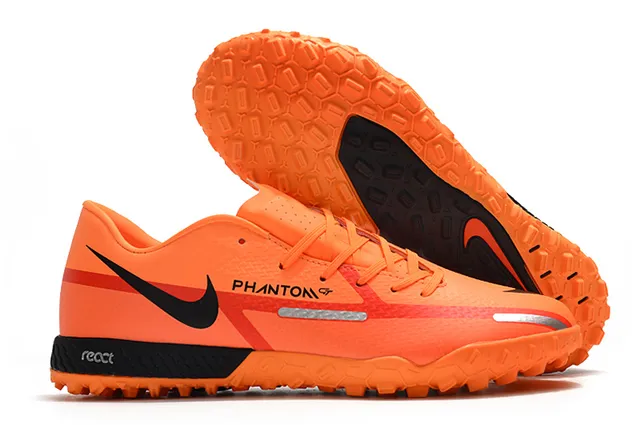 Nike Phantom GT 黑色棕色 低帮 合成鞋面 金属铜橙渐变 草地足球鞋 8