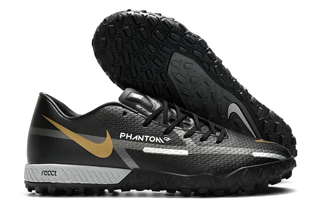 Nike Phantom GT 黑色棕色 低帮 合成鞋面 金属铜橙渐变 草地足球鞋 9