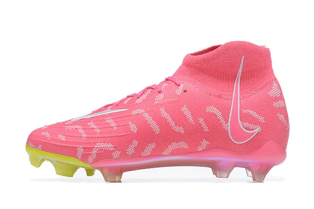 Nike Phantom GT Chaussures de football pour terrain ferme en rose vif et vert néon 6