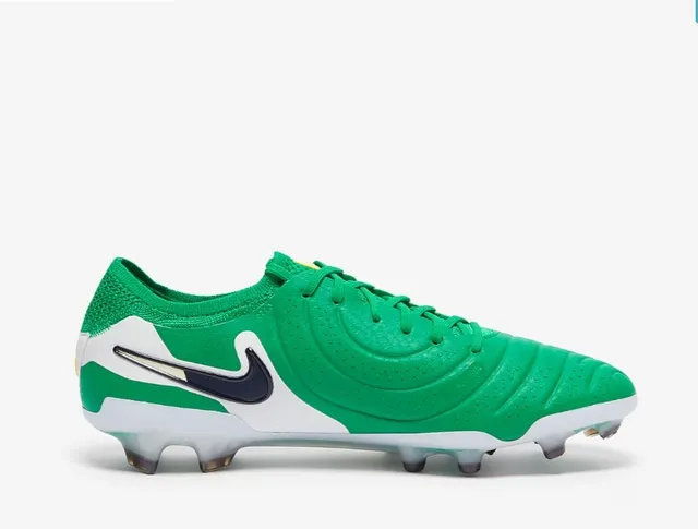 Nike Phantom GT সবুজ সাদা নিম্ন-কাট নিট উপরের অংশ টেক্সচার্ড ফোরফুট ফার্ম-গ্রাউন্ড সকার জুতো 5