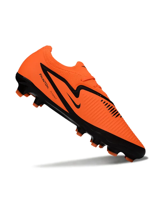نايك فانتوم جي تي Navy Orange Low-Cut Knit Upper نظام الرباط غير المتماثل للأرض الصلبة أحذية كرة القدم 20
