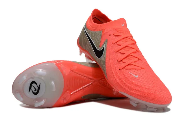 Nike Phantom GT برتقالي أخضر الجيش قماش محبوك لوحة جانبية تمويه أرض صلبة أحذية كرة القدم 4