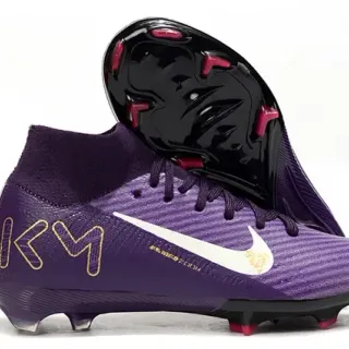 Nike Phantom Vision Roxo Dourado alto FG Chuteiras de futebol