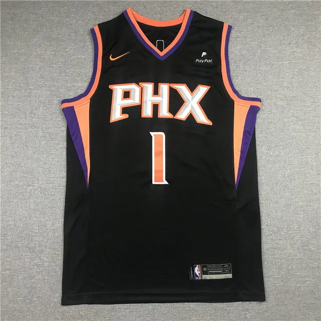 Nike Phoenix Suns City Edition Negro Naranja Púrpura Camiseta 3