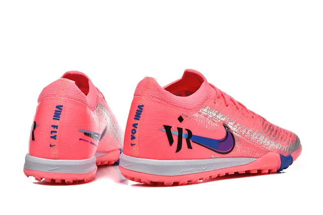 Nike Pink Blue Knit Upper Low-Cut Collar Turf Soccer Shoes 5