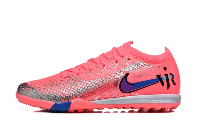 Nike Pink Blue Knit Upper Low-Cut Collar Turf Soccer Shoes 10