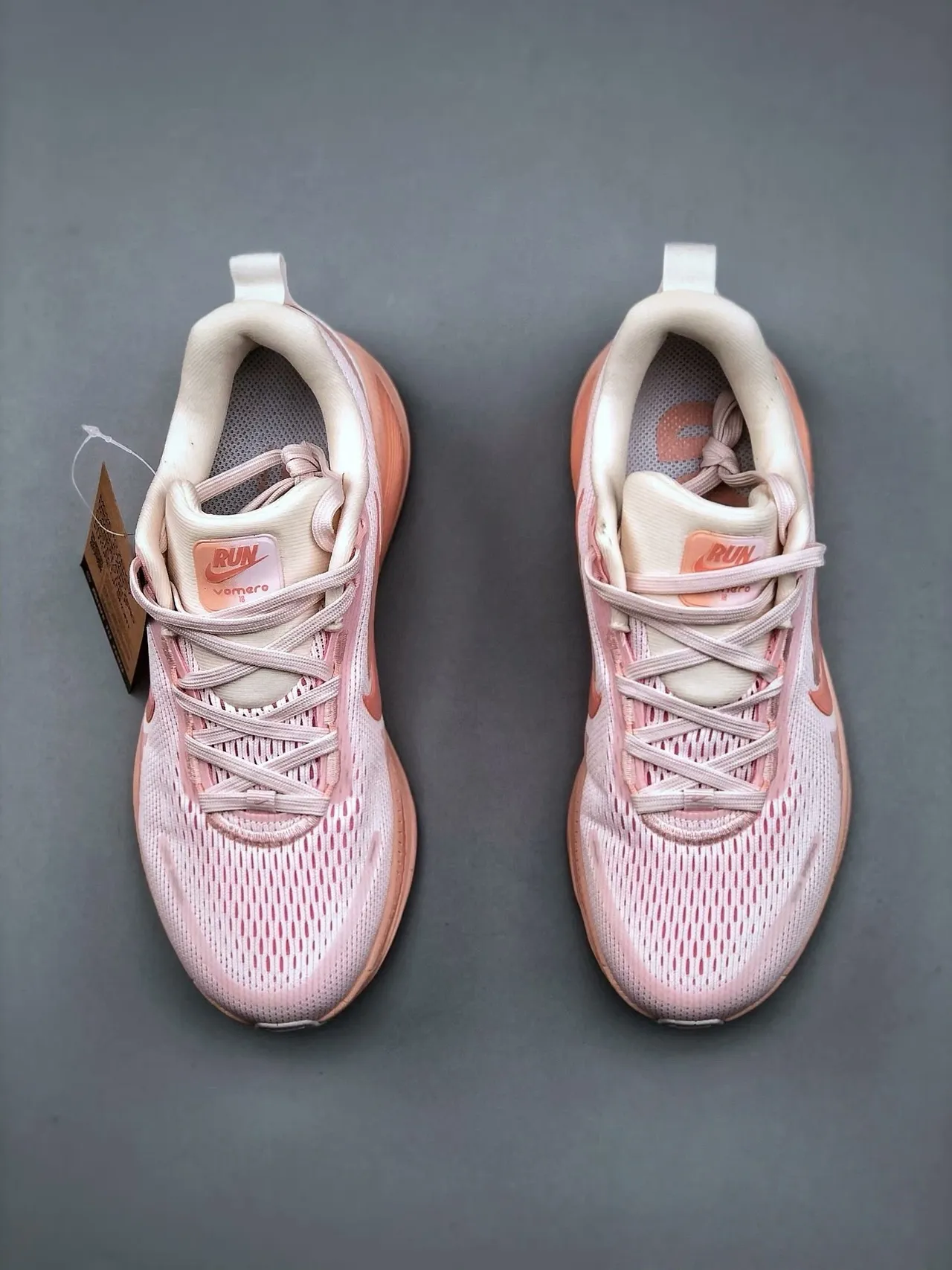 Nike rose orange respirant tissage supérieur superpositions motif ondulé chaussures de course 5
