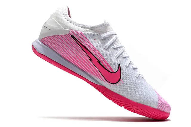 Nike Pink Silver Knit Upper Low-Profile Silhouette Indoor Soccer Shoes 9