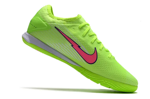 Nike Pink Silver Knit Upper Low-Profile Silhouette Indoor Soccer Shoes 16