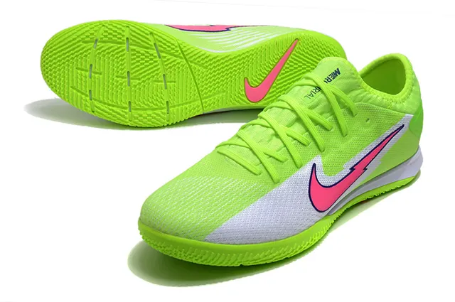Nike Pink Silver Knit Upper Low-Profile Silhouette Indoor Soccer Shoes 18