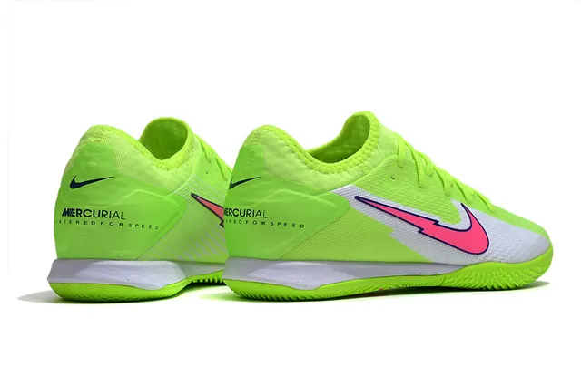 Nike Pink Silver Knit Upper Low-Profile Silhouette Indoor Soccer Shoes 19