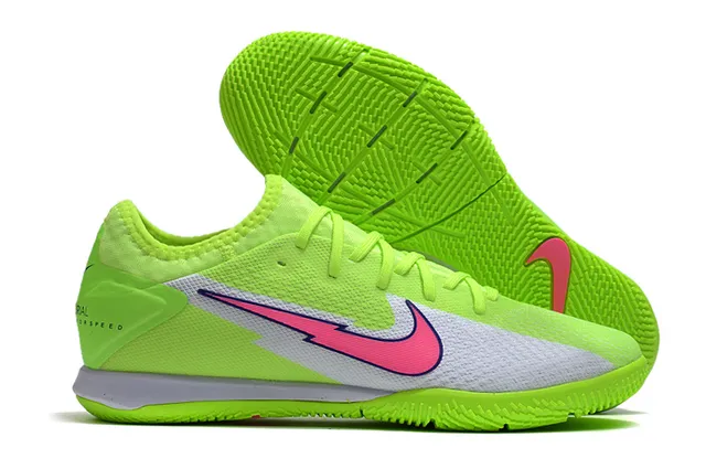 Nike Pink Silver Knit Upper Low-Profile Silhouette Indoor Soccer Shoes 20