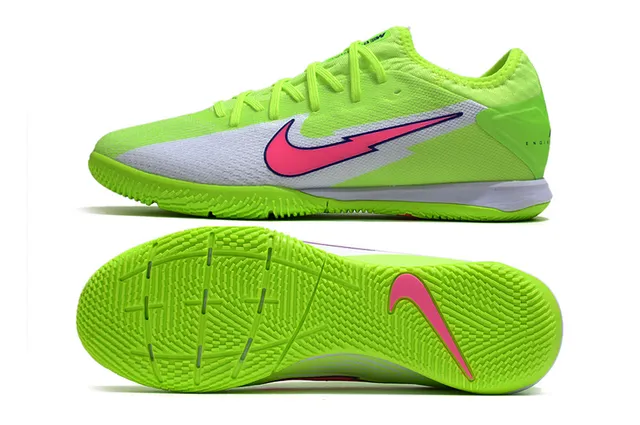 Nike Pink Silver Knit Upper Low-Profile Silhouette Indoor Soccer Shoes 21