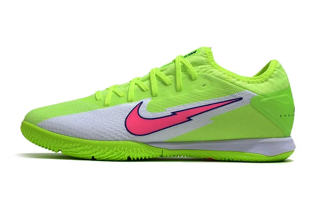 Nike Pink Silver Knit Upper Low-Profile Silhouette Indoor Soccer Shoes 22