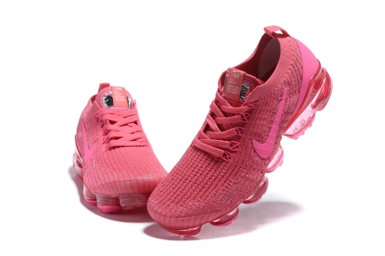 Nike Pink Transparent Flyknit Upper Full-Length Visible Air Unit Running Shoes 2