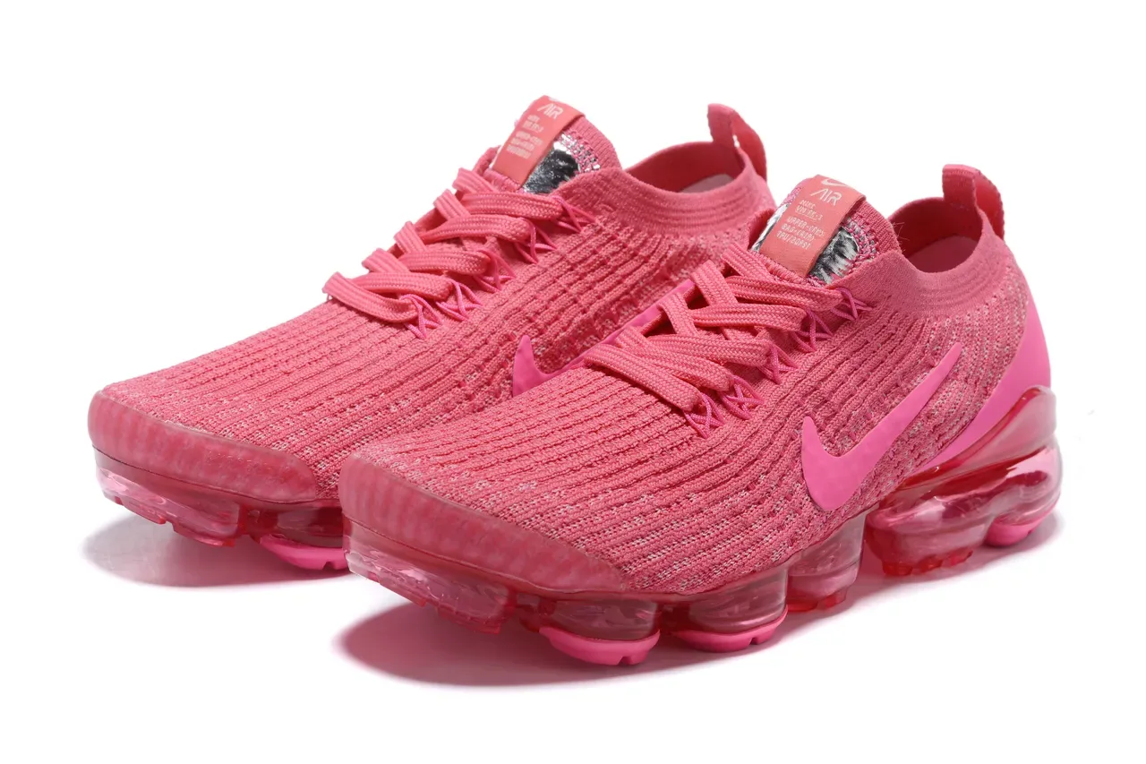 Nike Pink Transparent Flyknit Upper Full-Length Visible Air Unit Running Shoes 4