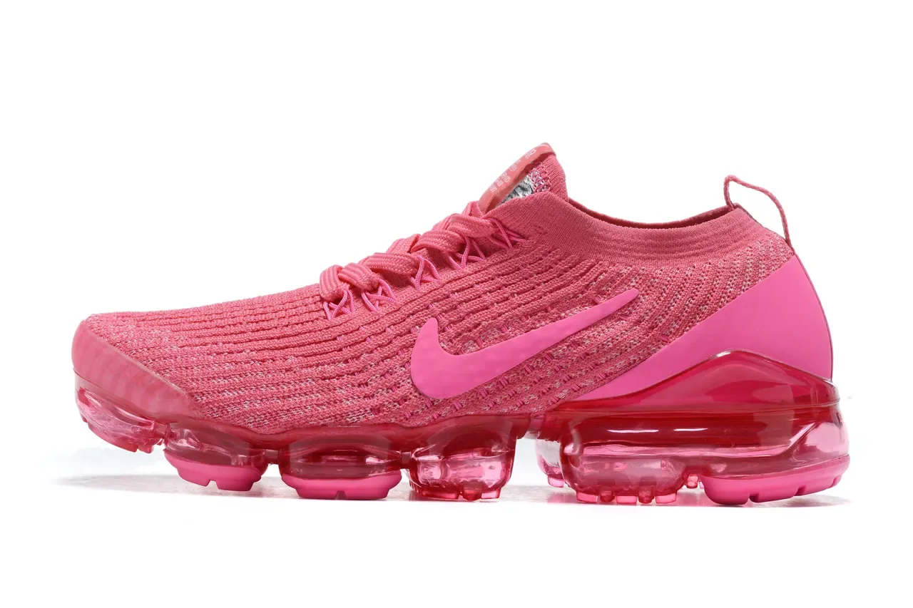 Nike Pink Transparent Flyknit Upper Full-Length Visible Air Unit Running Shoes 6
