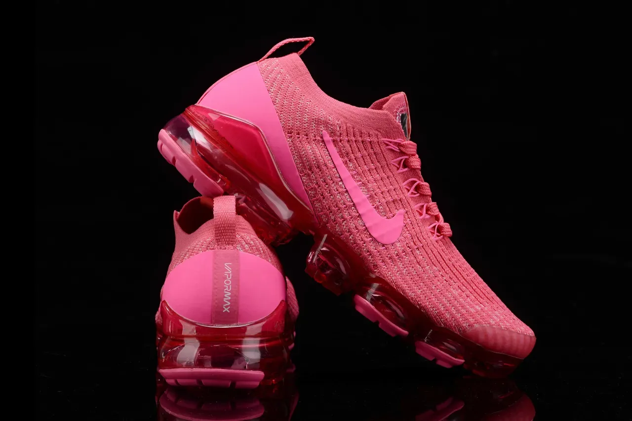 Nike Pink Transparent Flyknit Upper Full-Length Visible Air Unit Running Shoes 11